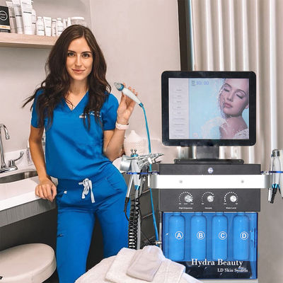 12"皮のスクラバーHandpieceが付いているタッチ画面のHydradermabrasion機械