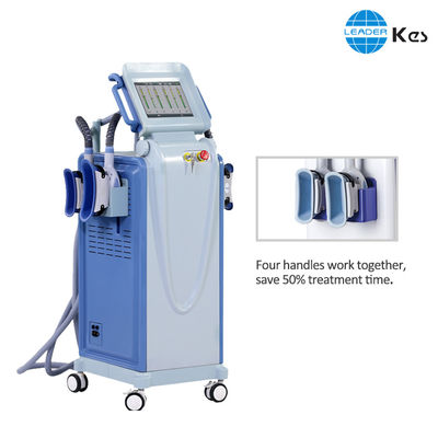 セルライトの減少の Cryolipolysis 機械 4 つのハンドルが付いている脂肪質の凍結機械